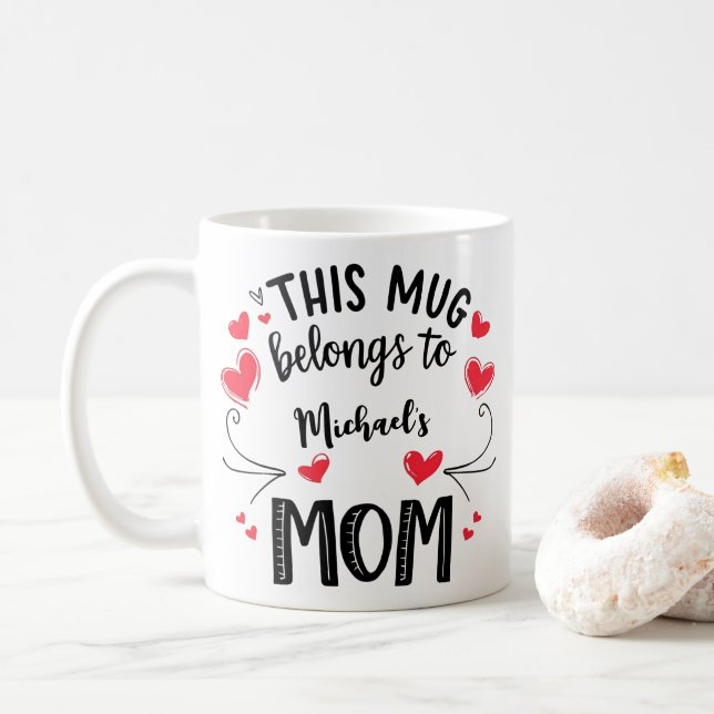 Custom Mum Mug – This Mug Belongs to [Name]’s Mum  (With Donut)