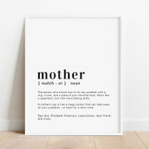 Custom Mum, Mum, Mother Definition Mother's Day