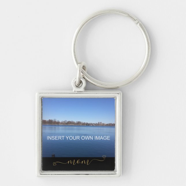 Custom Mum Photo Personalised Key Ring (Front)