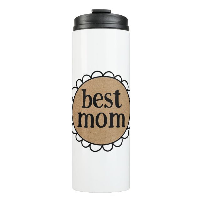 Custom Mum Scalloped Edge Thermal Travel Tumbler (Front)