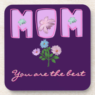 Custom Mum Typography Design, Coaster