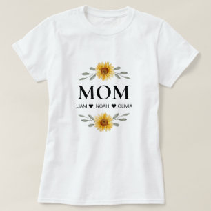 Custom Mum With Kids Names Mothers Day Gift T-Shirt