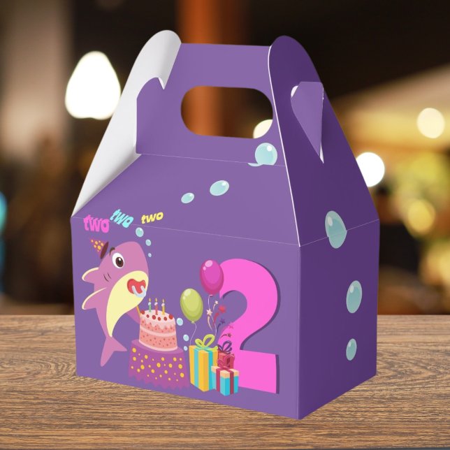 Custom Mummy Aunty Papa Daddy Shark Birthday Gift Favour Box (Creator Uploaded)