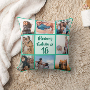 Custom Mummy fantastic at 18 birthday photo Cushion