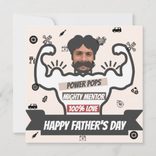 Custom Muscle Dad Photo Card