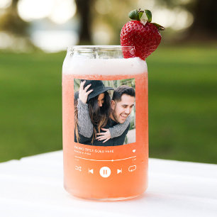 Custom Music Song Album Can Glass