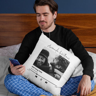 Custom Music & Song Photo Cushion