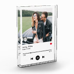 Custom Music & Song Photo Glass Block<br><div class="desc">Everyone has a special song! Music brings back memeories... . Create a unique gift with this modern glass photo block. This trendy design allows you to upload any photo and customise the name of the song and artist. Makes a romantic valentines gift or special birthday present.</div>