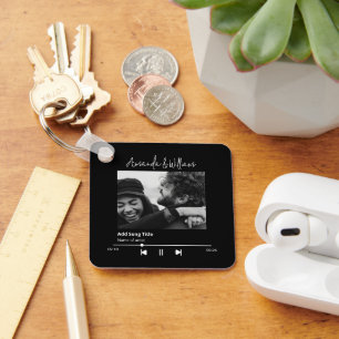 Custom Music & Song Photo Key Ring