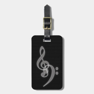 Custom Music - Treble and Bass Clef Luggage Tag