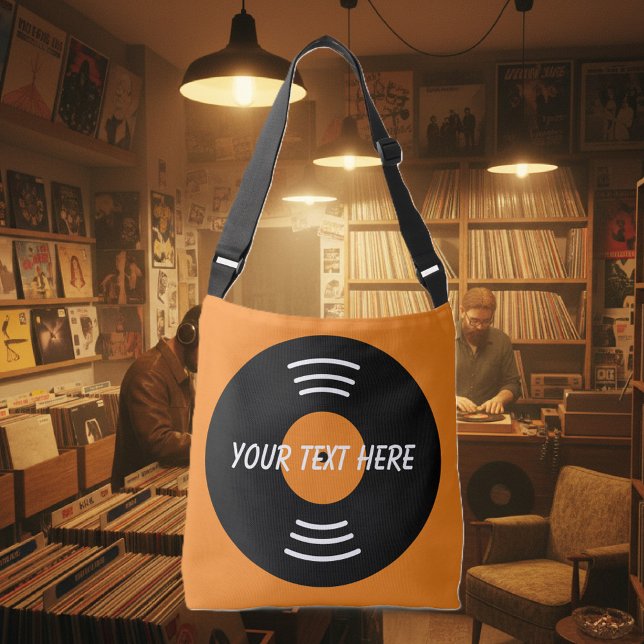 Custom music vinyl record cross body bag for DJ's (Creator Uploaded)