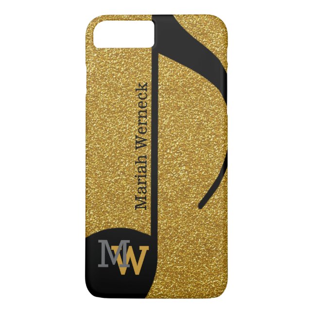 custom musical note faux golden Case-Mate iPhone case (Back)