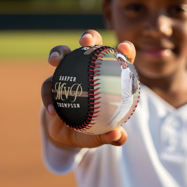 Custom MVP Player Sports Photo Collage Keepsake Baseball (Custom MVP Player Sports Photo Collage Keepsake Baseball)