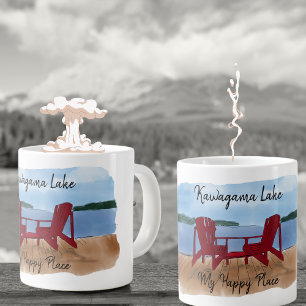 Custom My Happy Place Large Coffee Mug