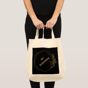 Custom My Shopping Text image Style Grocery Tote  Bag