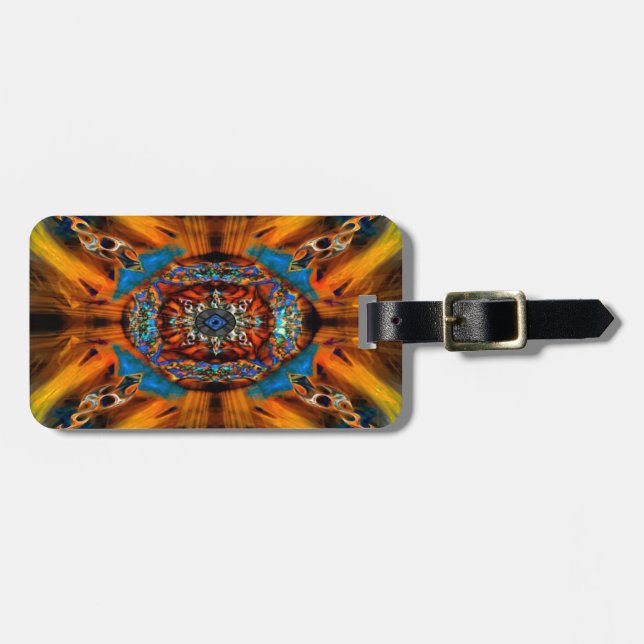 Custom Mystic Fractal Luggage Tag (Front Horizontal)