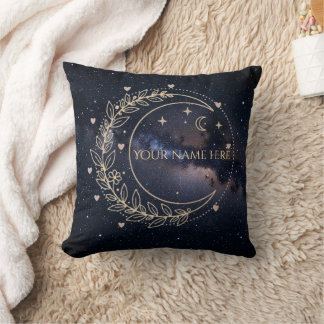 Custom Mystical Moon and Starry Sky Pillow