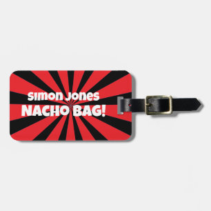 Custom Nacho Bag Funny Retro Red Luggage Tag