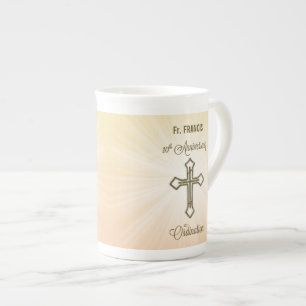 Custom Name, 10th Anniversary of Ordination Bone China Mug