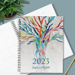 Custom Name 2023  Planner<br><div class="desc">This unique Planner is decorated with a brightly coloured mosaic tree. Customise it with your name and year. To edit further use the Design Tool to change the font, font size, or colour. Because we create our artwork you won't find this exact image from other designers. Original Mosaic © Michele...</div>