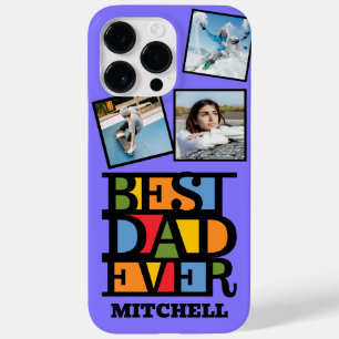 Custom Name & 3 Photos BEST DAD EVER Case-Mate iPhone 14 Pro Max Case