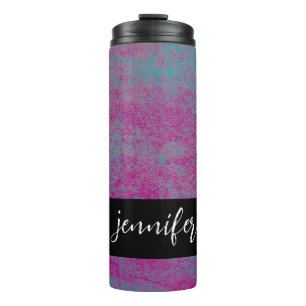 Custom name Abstract grunge texture Thermal Tumbler