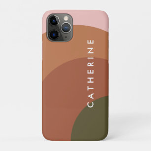 Custom Name Abstract Modern Retro Earth Tone Case-Mate iPhone Case