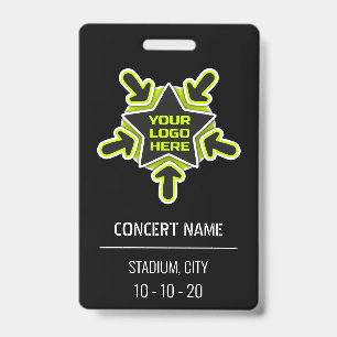 Custom name acess all access pass concert ID badge