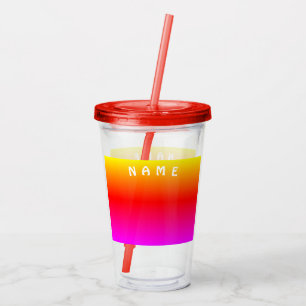 Custom Name Acrylic Tumbler with Beautiful Colors