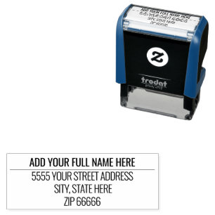 Custom Name Address Personalised Self-inking Stamp