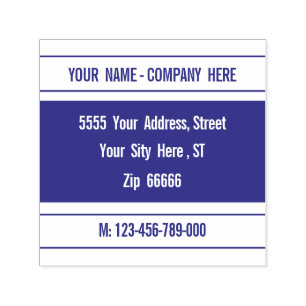 Custom Name Address Phone Number Your Colour Moder Self-inking Stamp