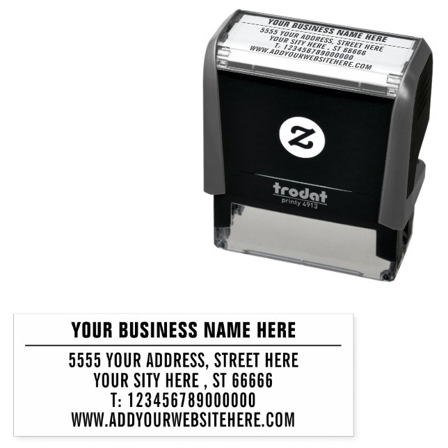 Custom Name Address Self-inking Stamp (In Situ)