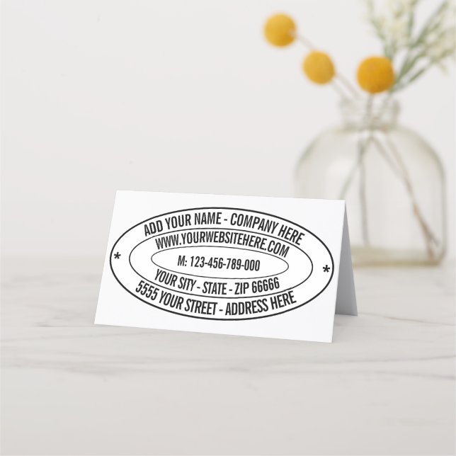 Custom Name Address Website Phone Loyalty Card (Front)