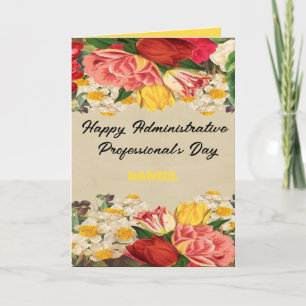 Custom Name Administrative Professional's Day 2025 Thank You Card