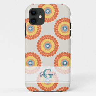 Custom Name Aegean Summer Radiant Dot Mandala Case-Mate iPhone Case