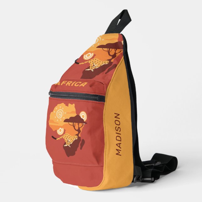 Custom Name Africa Sling Bag (Right Corner)