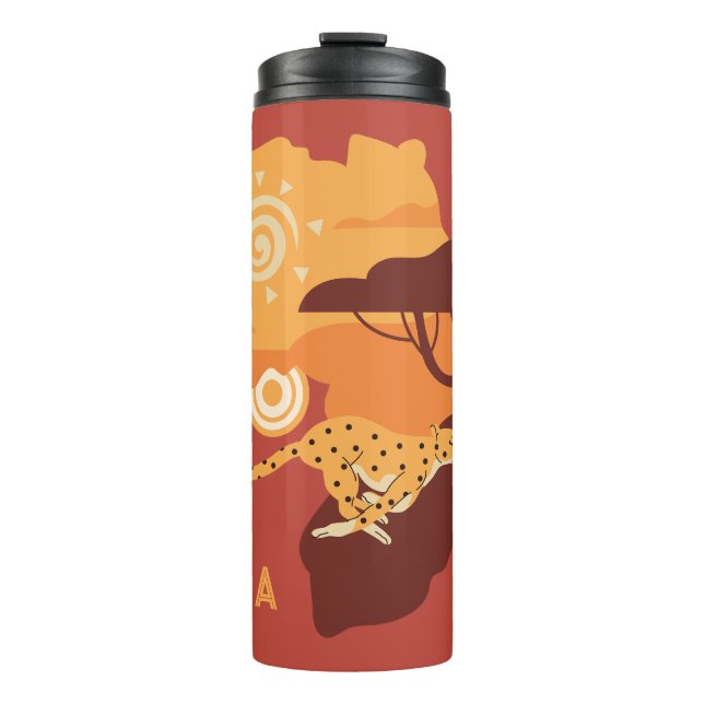 Custom Name Africa Thermal Tumbler (Front)