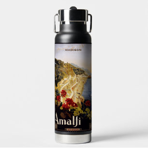 Custom name Amalfi Italy Water Bottle