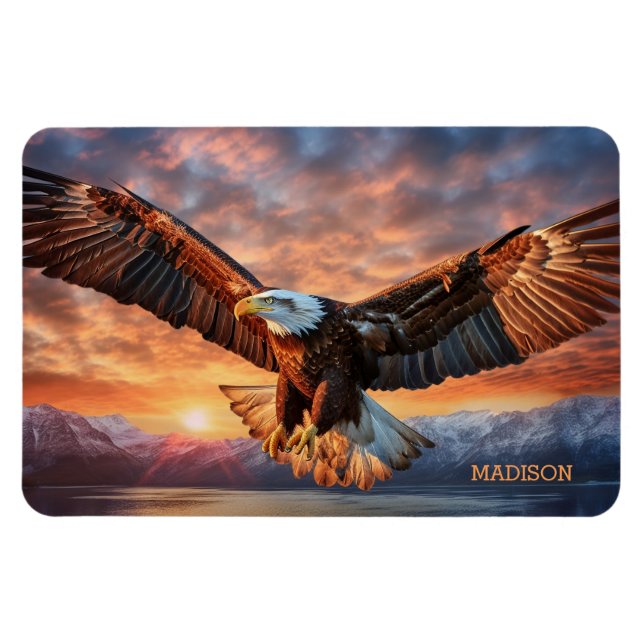 Custom Name American Eagle Magnet (Horizontal)