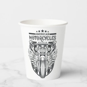 Custom name “American Motocycles” Paper Cups