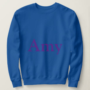 Custom Name Amy Blue Women's Sweatshirt