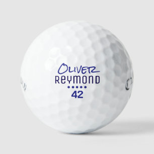 Custom Name and Age Best Golfer's Blue Golf Balls