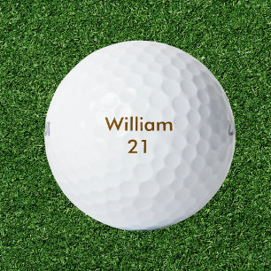 Custom Name and Age Birthday Golf Balls