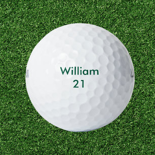 Custom Name and Age Birthday Golf Balls