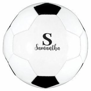 Custom Name and Initials Personalised Monogram Soccer Ball