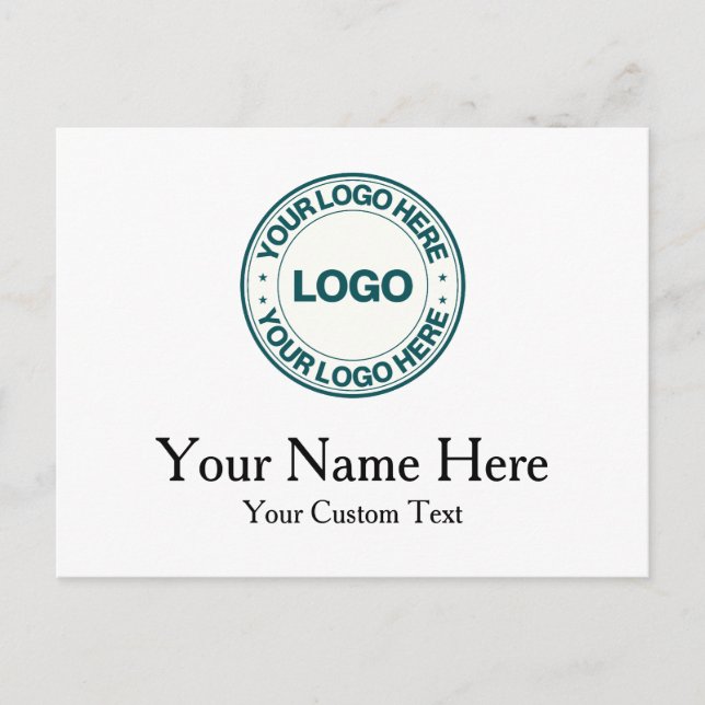 Custom Name and Logo Invitation Postcard (Front)