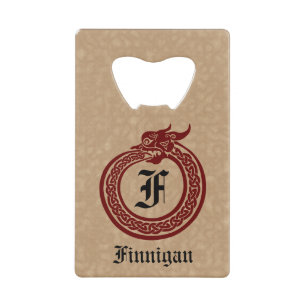 Custom Name and Monogram Celtic Style Ouroboros