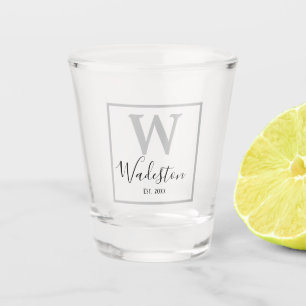 Custom Name and Monogram Established Shot Glass