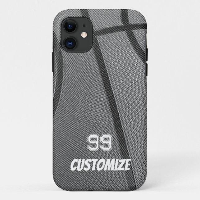 Custom Name And Number  Basketball Case-Mate iPhone Case (Back)