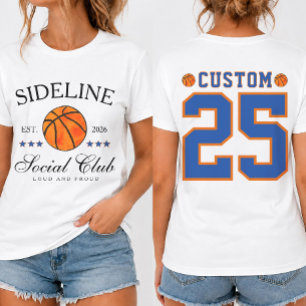 Custom Name and Number Basketball mum  T-Shirt